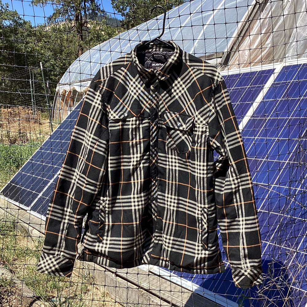 Kavu Quilted Flannel Long Sleeve Button Down Sz L Outdoor Athletic Sportswear